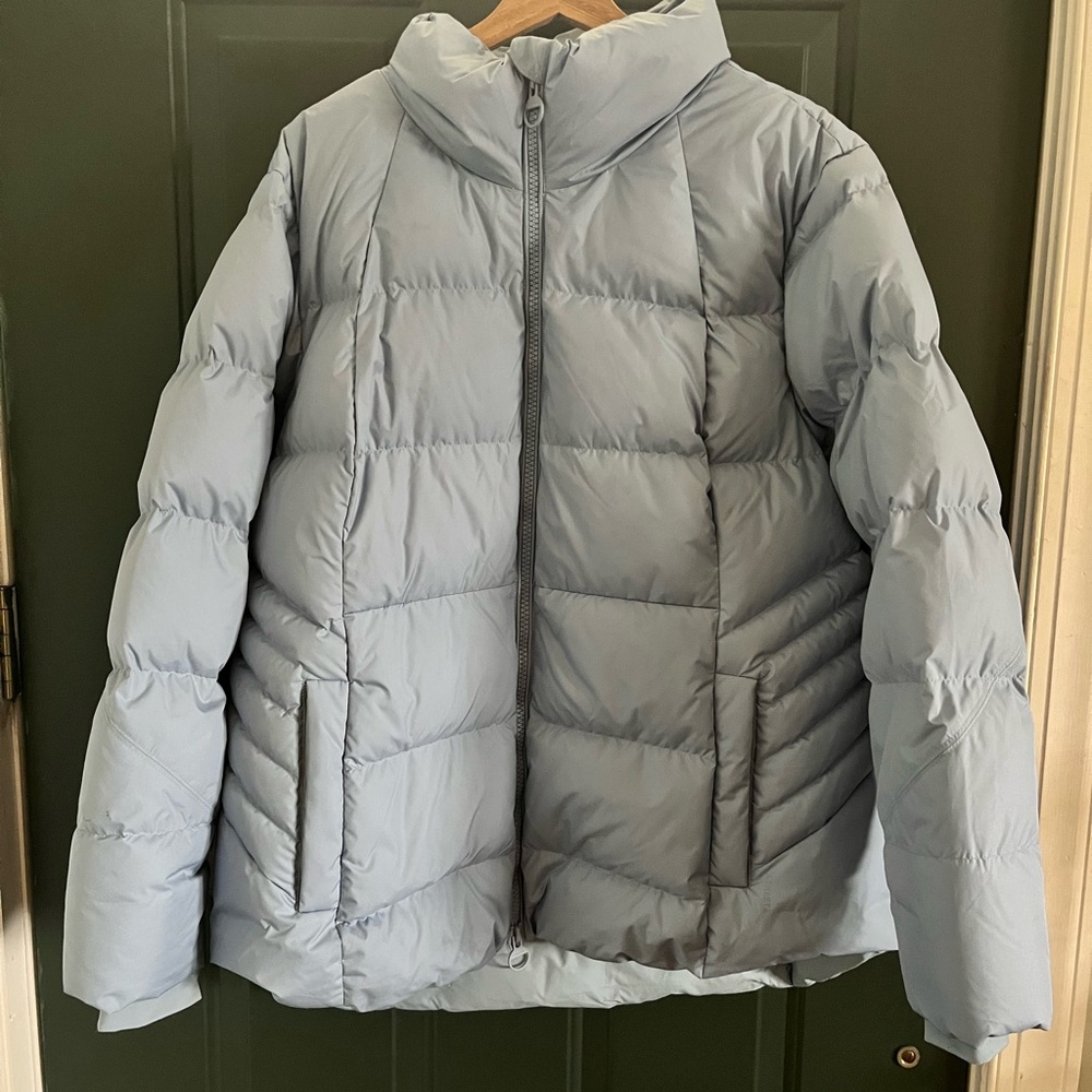 Athleta Downtown Puffer Jacket - Light Blue